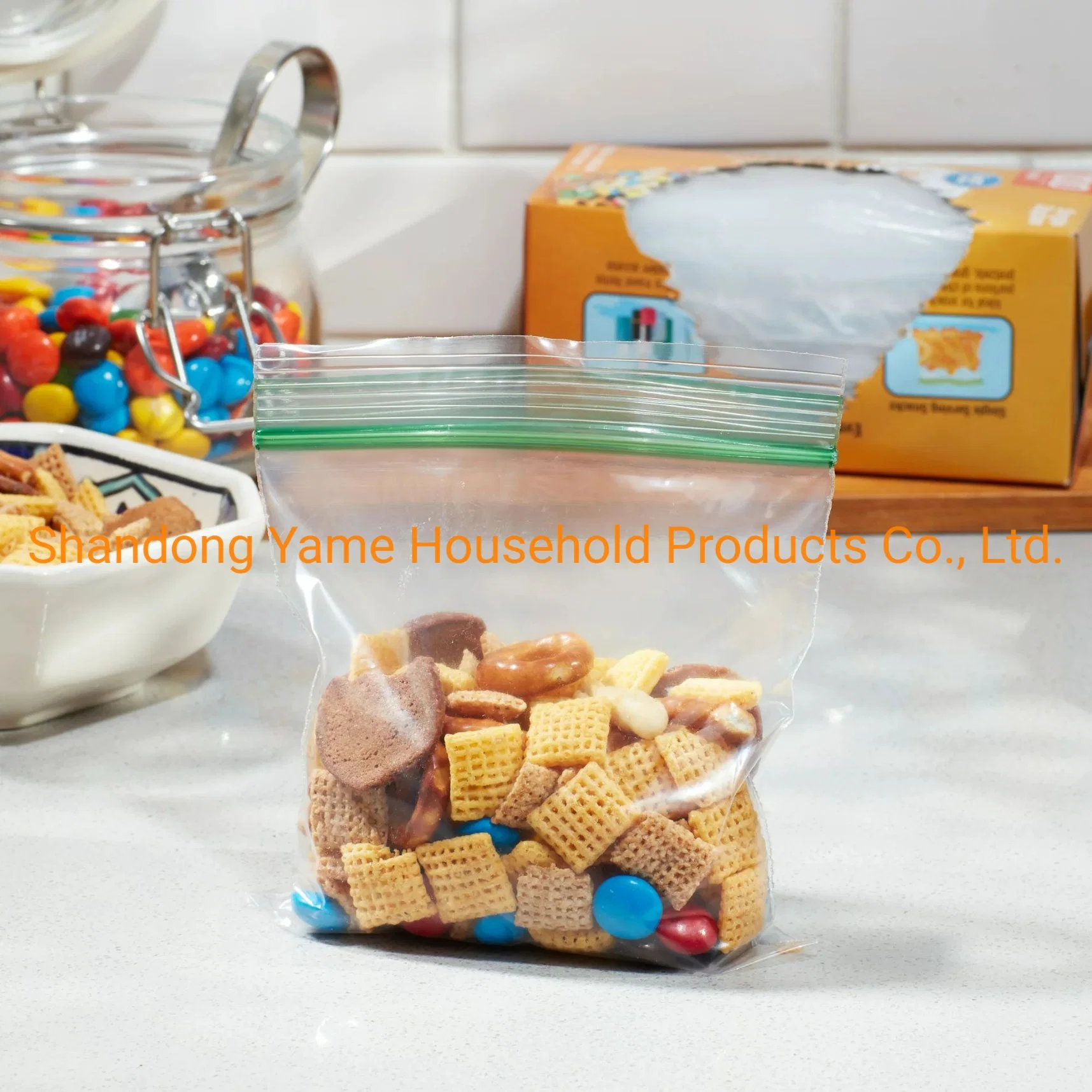 La FDA Bolsa Ziplock de plástico envases de alimentos de la bolsa de almacenamiento de alimentos de la bolsa de congelador Snack Bolsa Bolsa de Sandwich