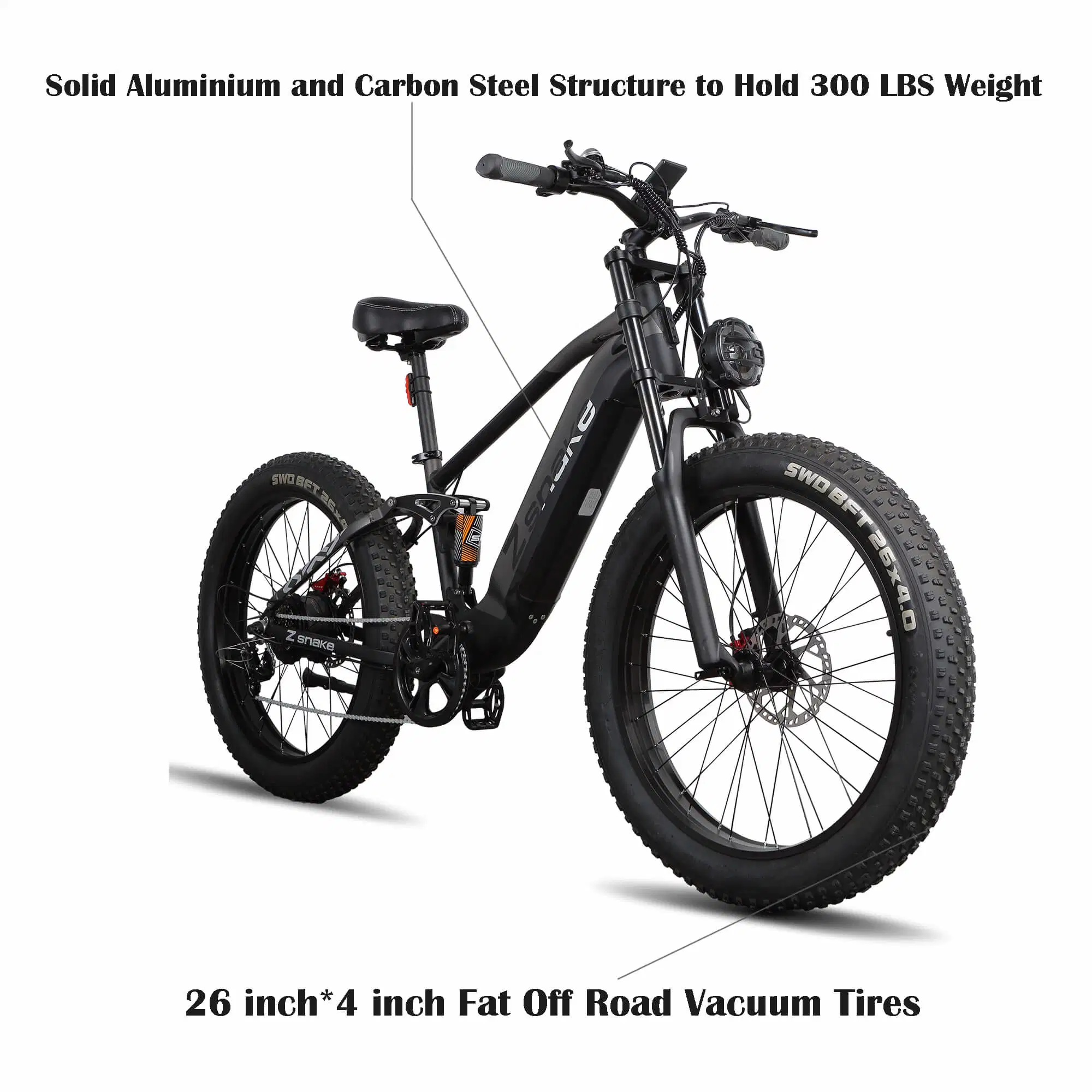 Zsnake bicicleta eléctrica de 750W de 30 mph montaña Ebike eléctrico 48V 20A la extracción de batería de litio de 26 pulgadas llantas de vacío de la carretera de la grasa y ODM