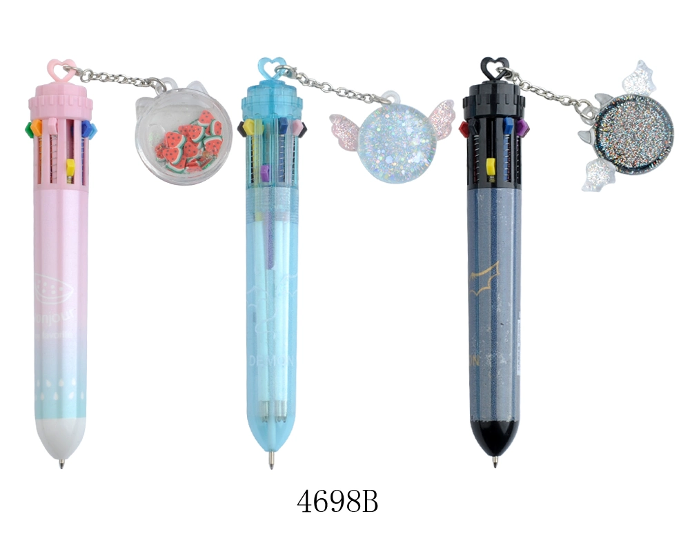 Wholesale School Stationery Cute Personalised Plastic Retractable Multi Color Pen