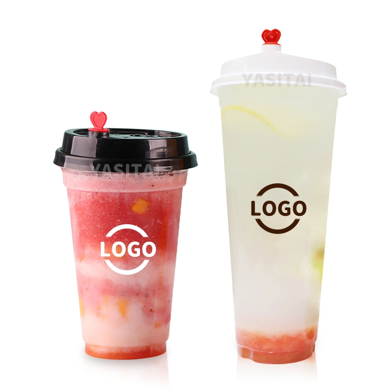 8 9 10 12 16 20 24 32 Oz Custom Printed Disposable Cups Plastic Water Ice Coffee Wine Beer Milkshake PP Clear Plastic Cups