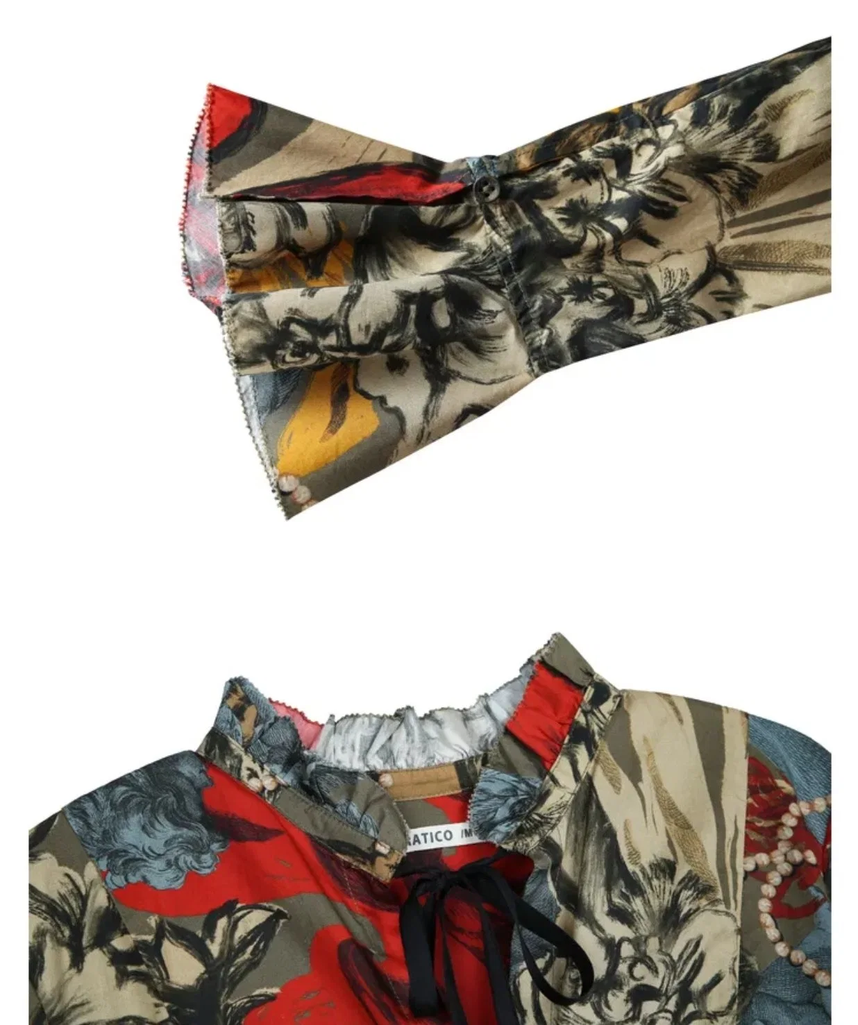 Spring 2021 Fashion New Women's Print and Flared Sleeves of Apparel