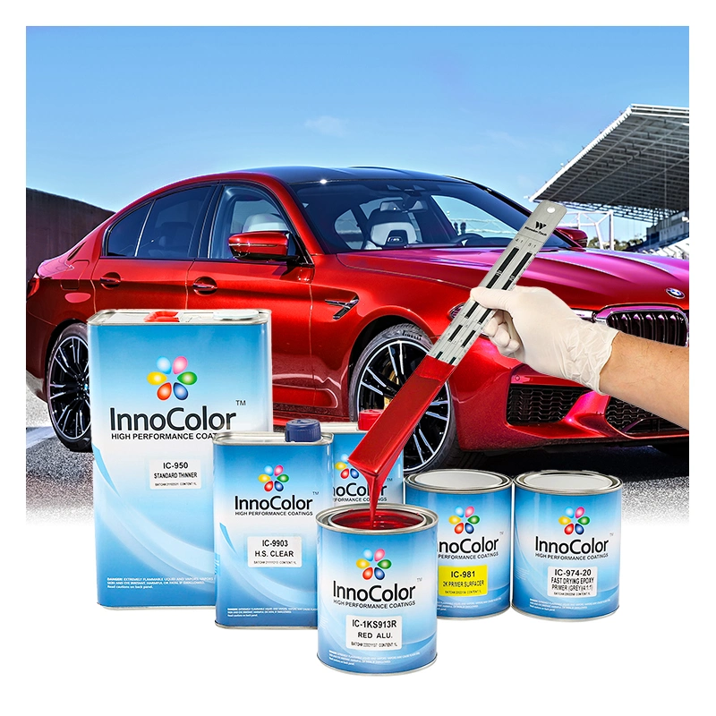 Automotive acabar Innocolor fabricante de pintura de auto reparación de carrocerías de pintura de coche 1K de capa base 2K