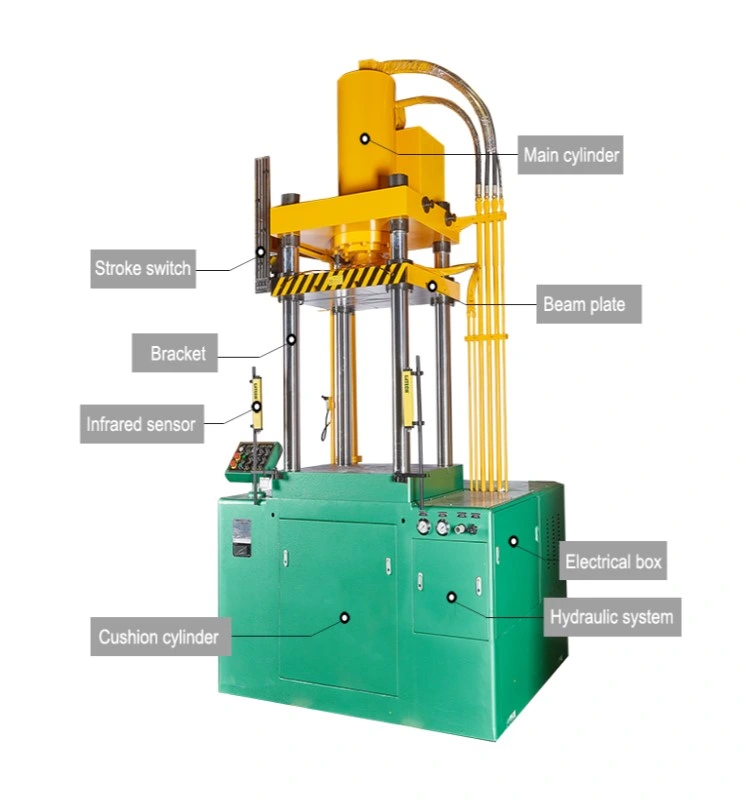 Four Column Deep Draw Drawing 600 Tons 1000 1500 Ton Hydraulic Press