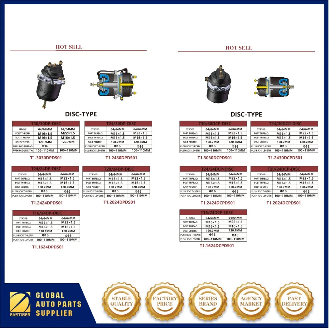 30/30dd Bremskammer Doppelmembran für Universal Semi Trailers 9253770020