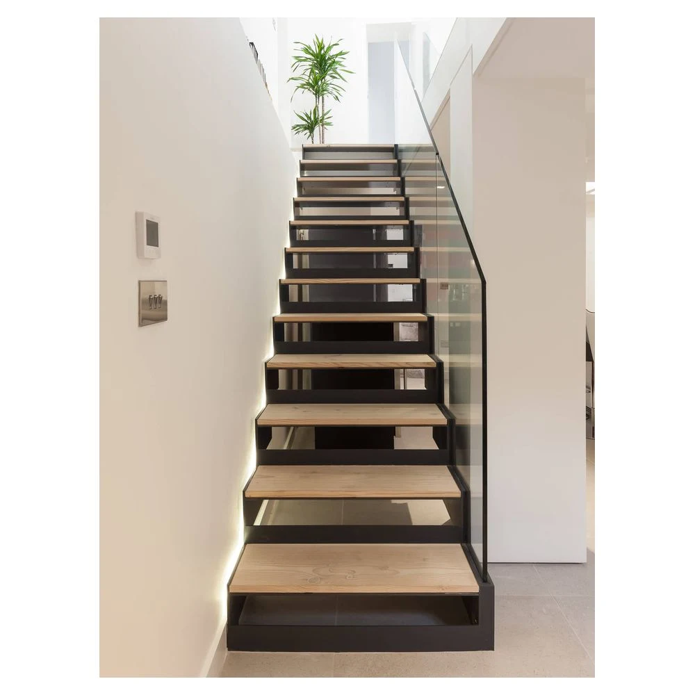 Prima Various Modern Design Steel Wood Prefabricated Straight Staircase
