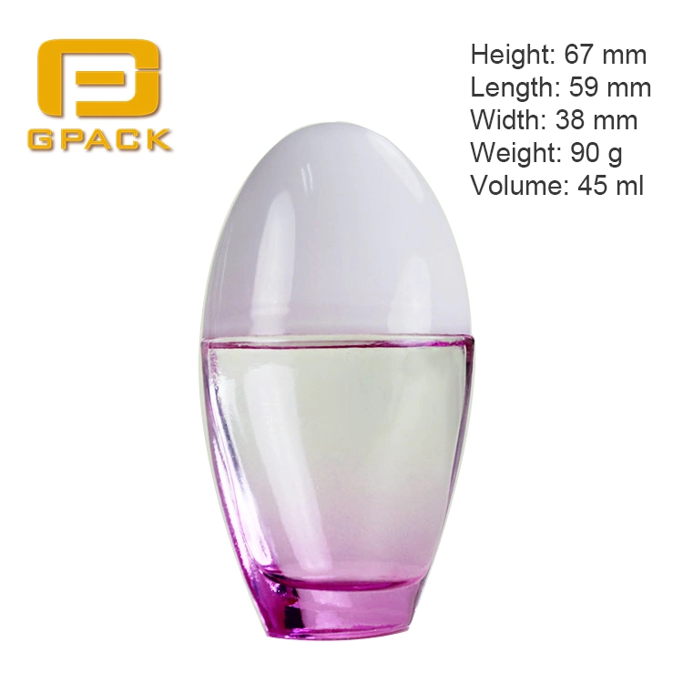 Pretty Oval Round Perfume Bottle Egg Shape Perfume Bottle with Pump Atomizer China Supplier Bottle Factory Flint Glass Bottles