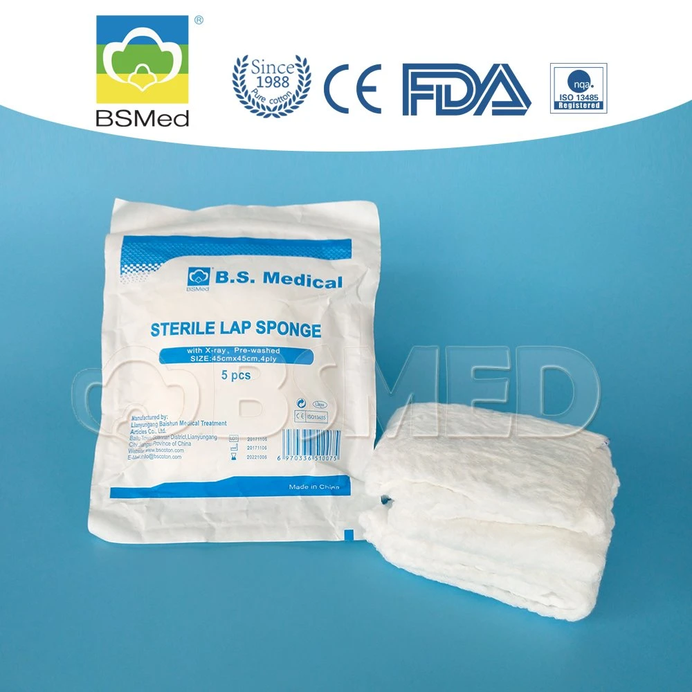 100% Cotton Hospital Surgical Medical Gauze Lap Sponge with FDA CE ISO