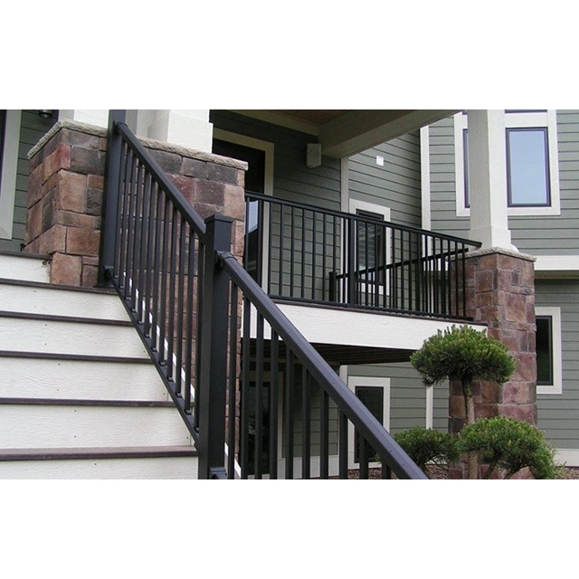 Aluminium Railing Powder Coated Steel Rail Balcony Railing Wall Mounted Steel Railing