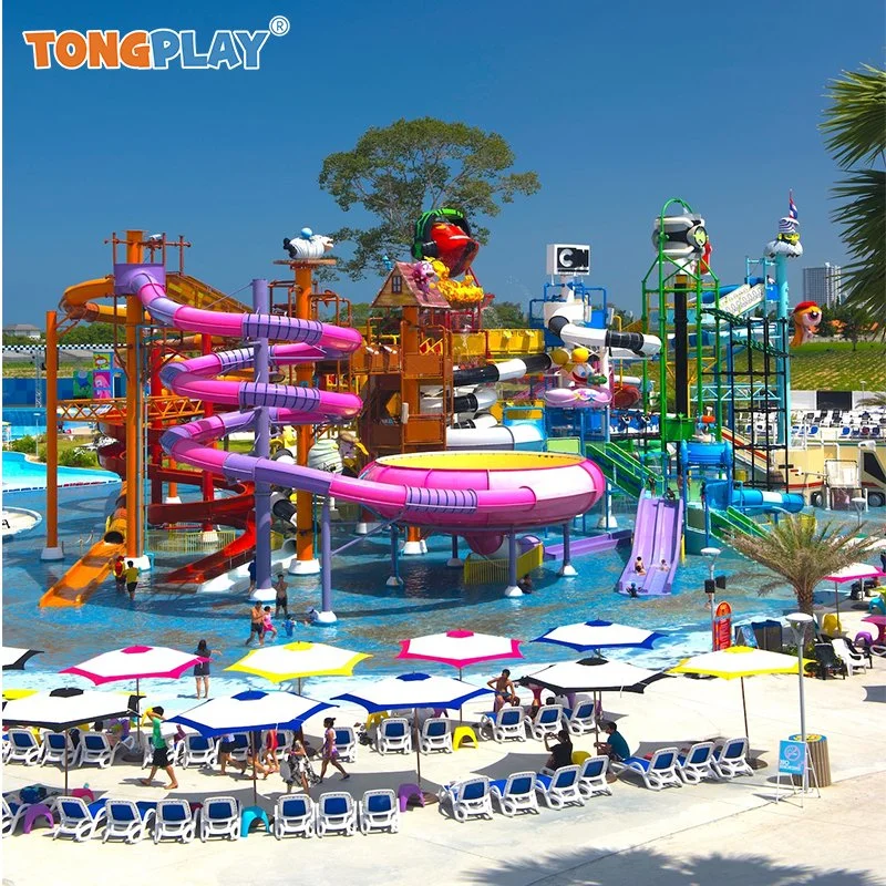 Water Park Equipment Combination Slides Theme Park Water Play Equipment