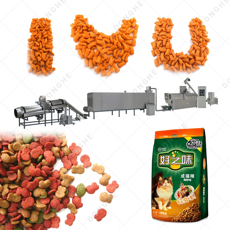 Animal automático de alimentación de animales de compañía Línea de producción de pellets tabletas masticables de perro de la línea de elaboración de alimentos