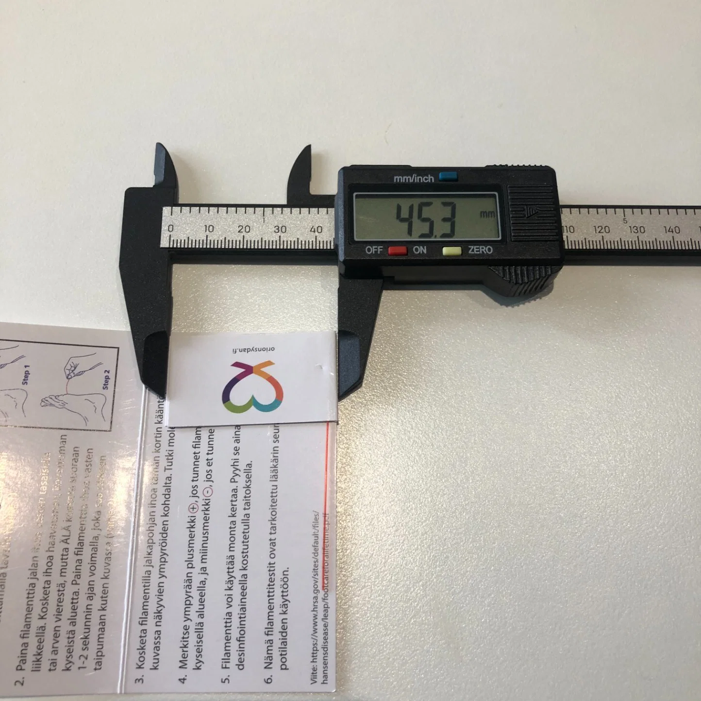 10 gramos de un tipo de tarjeta con la instrucción desechables, pie diabético monofilamento de prueba de tamizaje