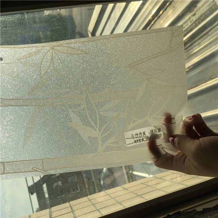 3D statische Glitzer Glasfenster Glas Tür Folie Peel und Kleben Sie Fensterfolie Material für die Privatsphäre