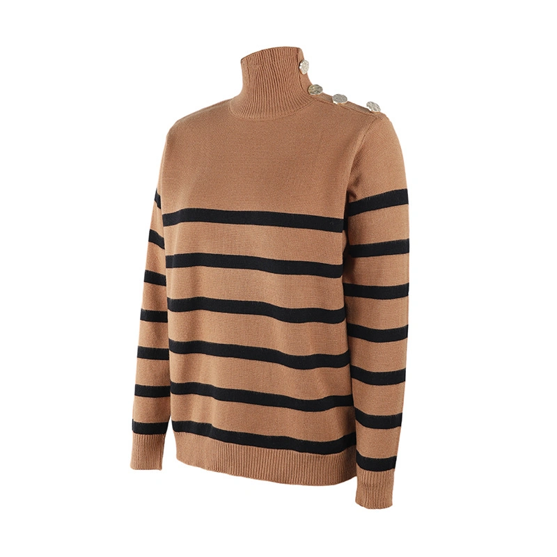 Custom Autumn Winter Loose Hollow-out Cashmere Cotton Apparel Clothing Women Knitted Sweater