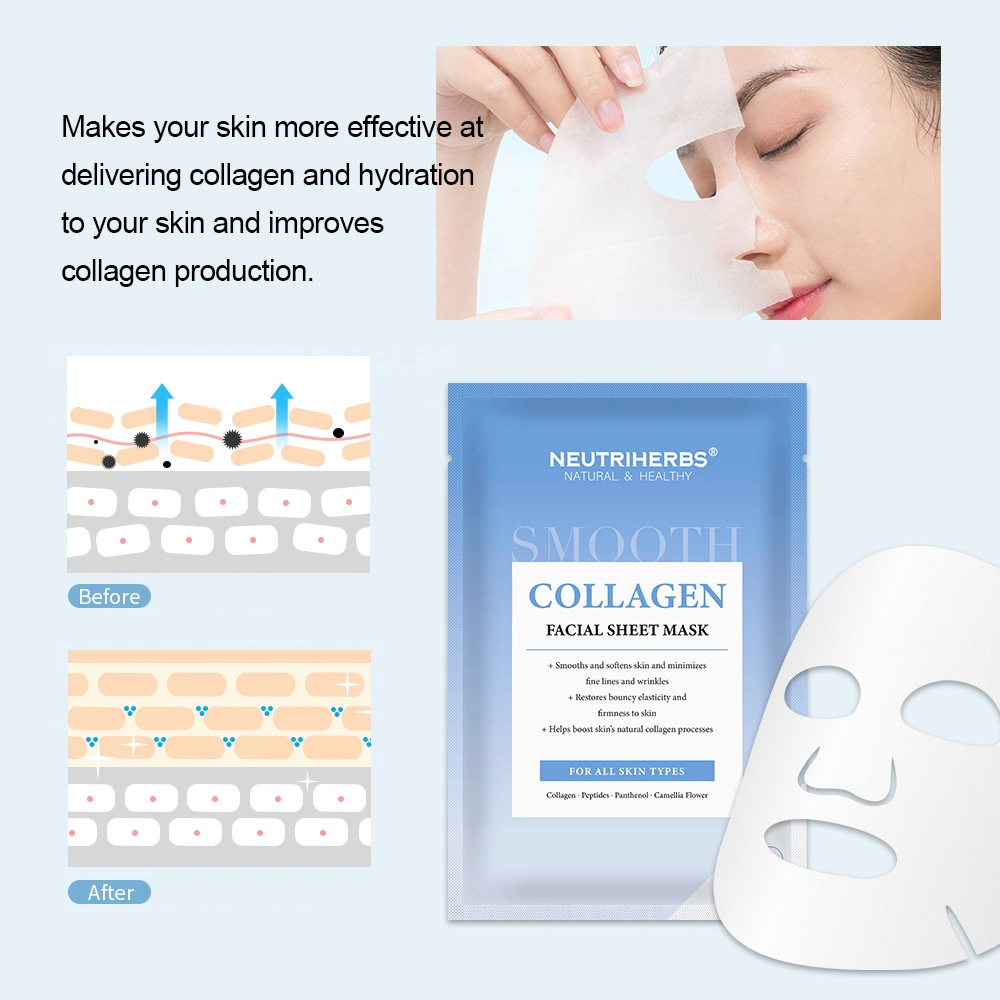 Sello privado Skincare Instant Collagen Smoothing Máscara facial