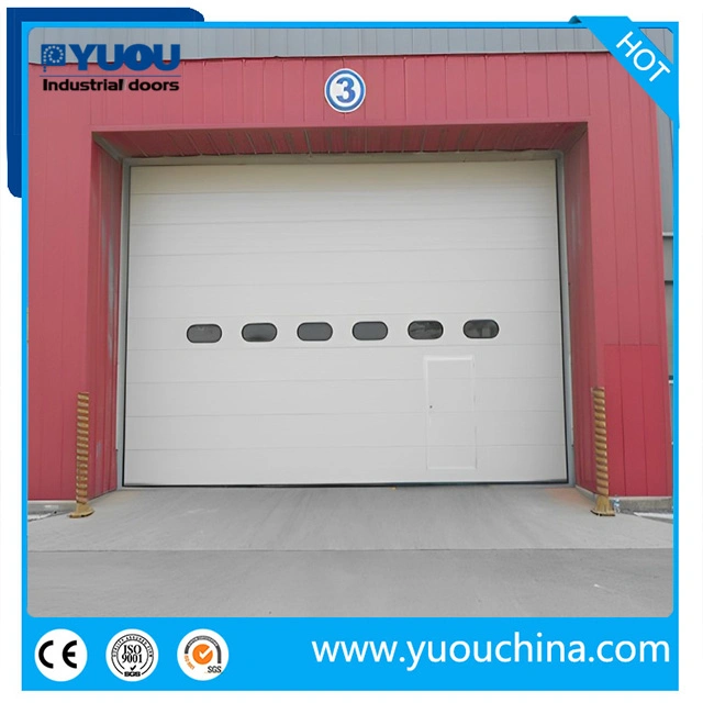 China Sectional Industrial Door with Window and Small Man Door