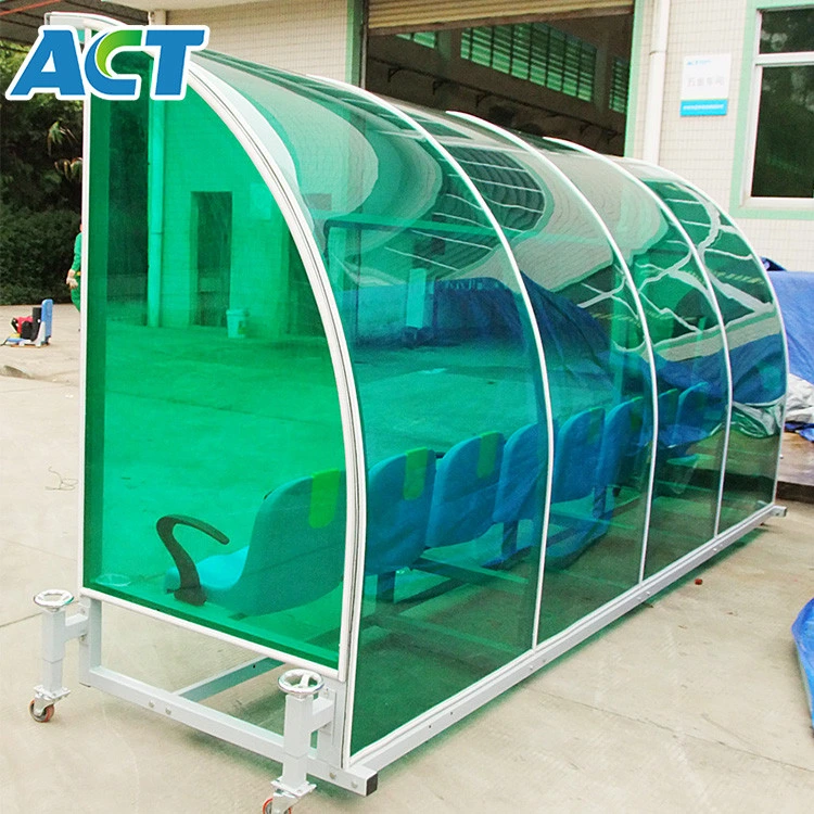 High Grade Steel Soccer Coach Bench Equipment Football Team Shelter