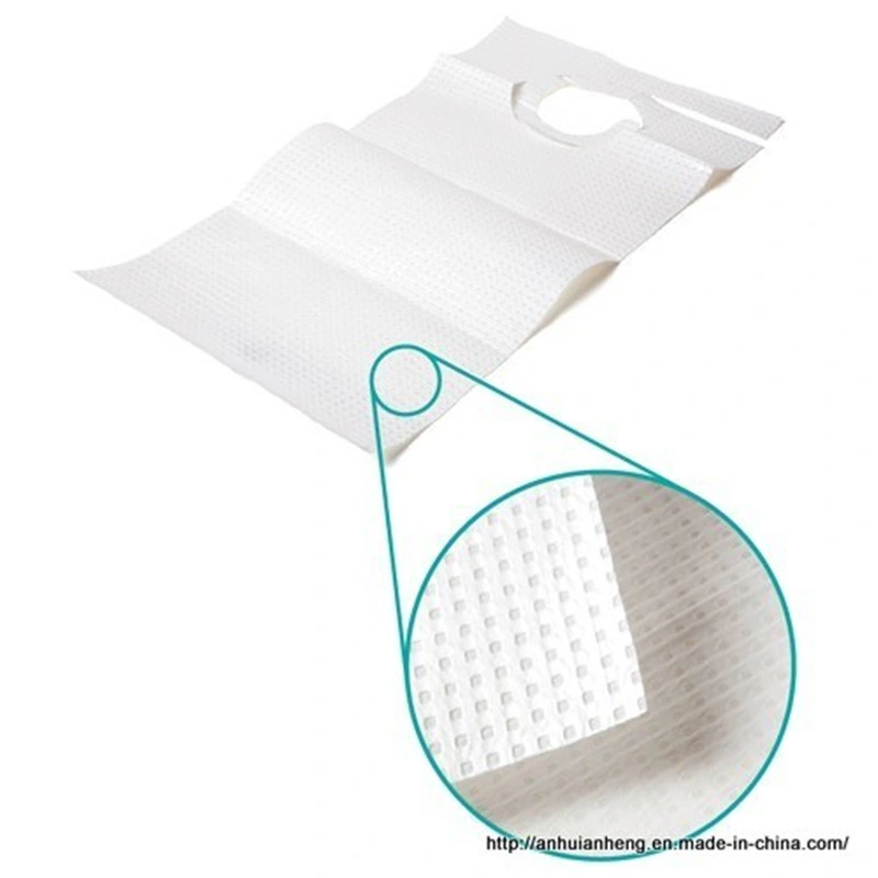 Disposable 3ply Paper+1ply Poly Patient Bib with CE Disposable Bib Excellent Waterproof