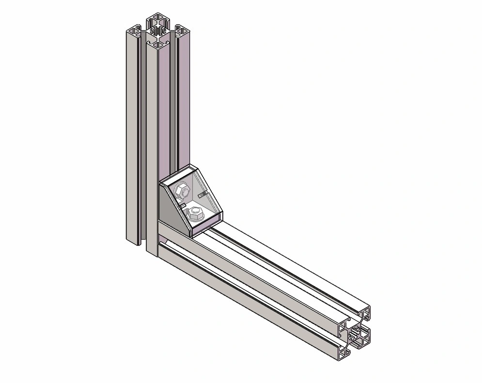 Silver Anodizing Factory Price Ob4545b Industrial Aluminium Profile for Doors and for Making Surgical Mask Machine