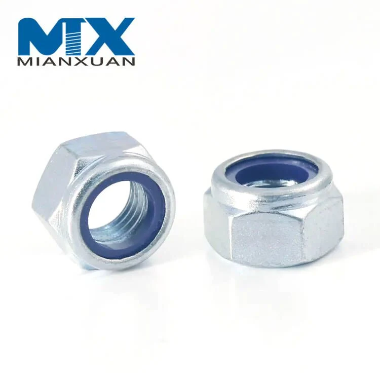 DIN985 Hexagon Nylon Insert Nuts Nylon Self Locking Nuts