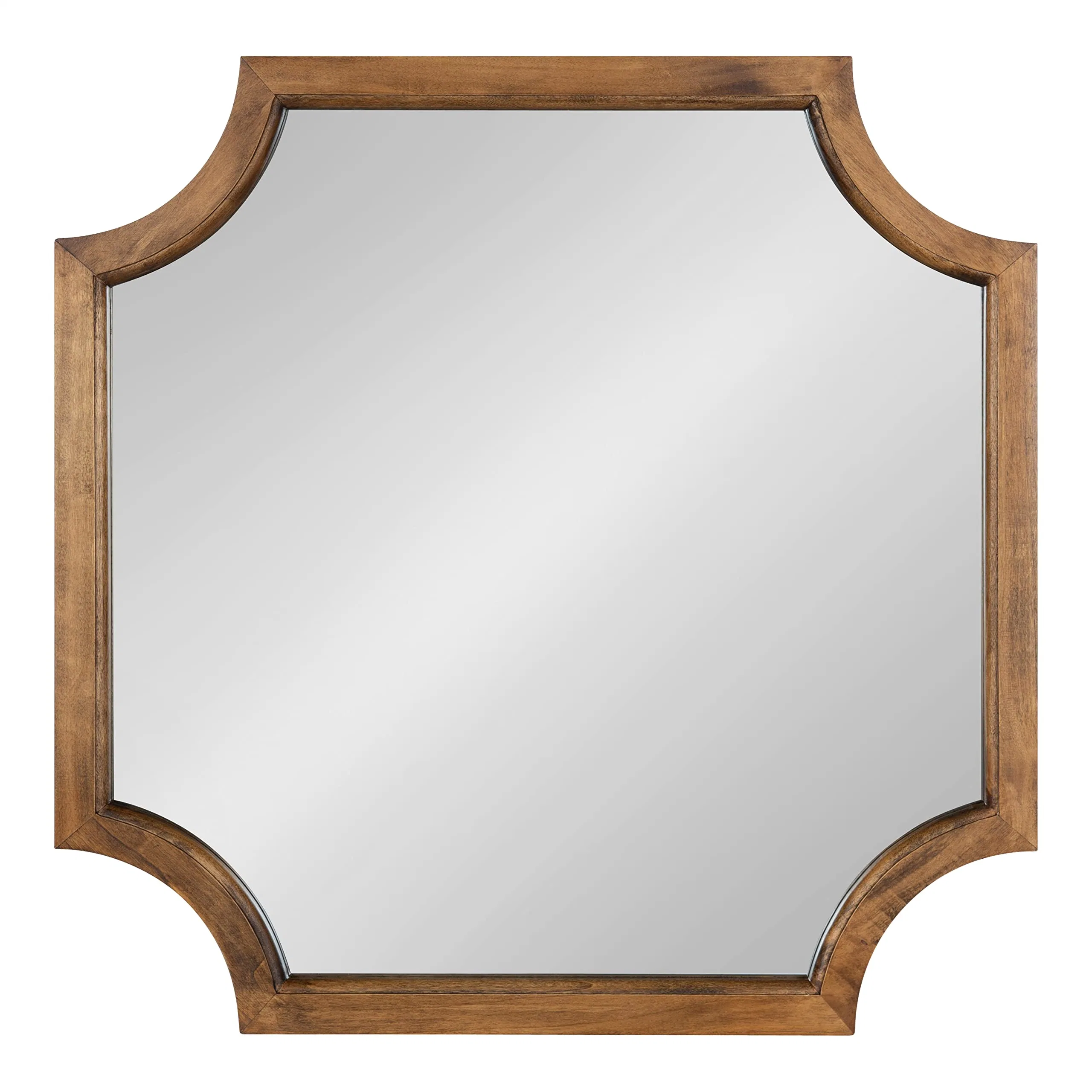 Hogan Farmhouse Mirror, 24 X 24, Rustic Brown, Decorative Traditional Wall Decor