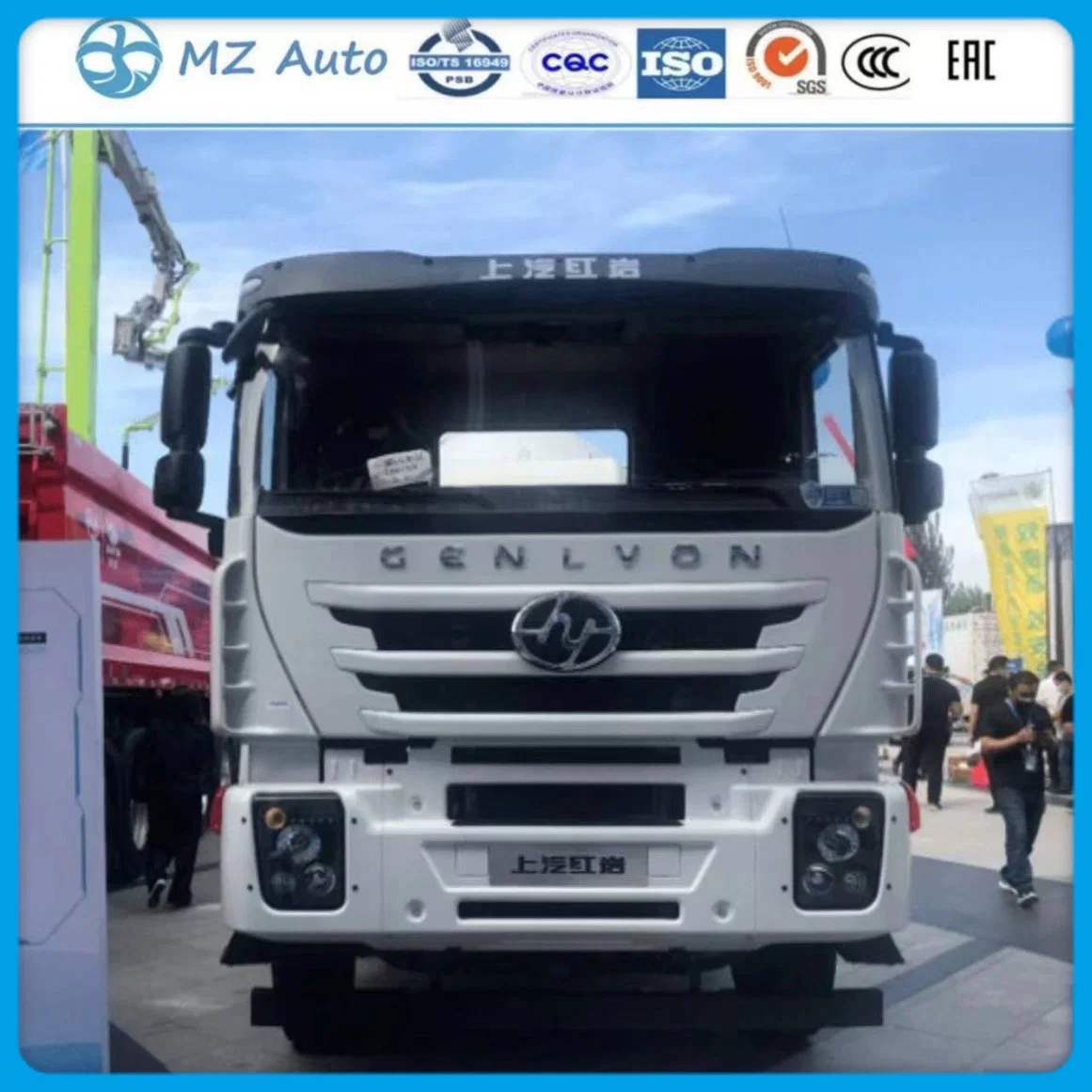 S AIC Hongyan Genlvon M500 320/390HP 8X4 Mischwagen Euro5 I Veco Motor 12 Kubikmeter Engineering Baumaschinen hergestellt In China