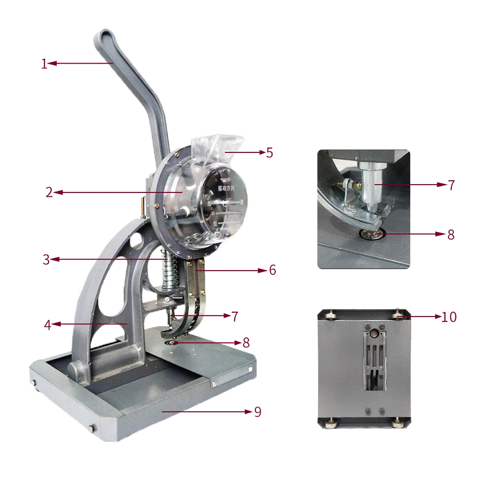 L'oeillet de la main de la machine semi-automatique Appuyez sur la machine de perforation