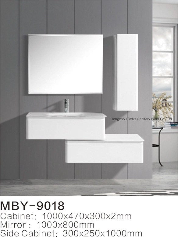 Glass Basin Bathroom Cabinet with LED Mirror with Good Price