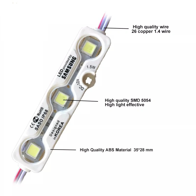 Wholesale/Supplier Waterproof DC 12V 5054 SMD Injection LED Module Light for Advertising Lighting with RoHS CE