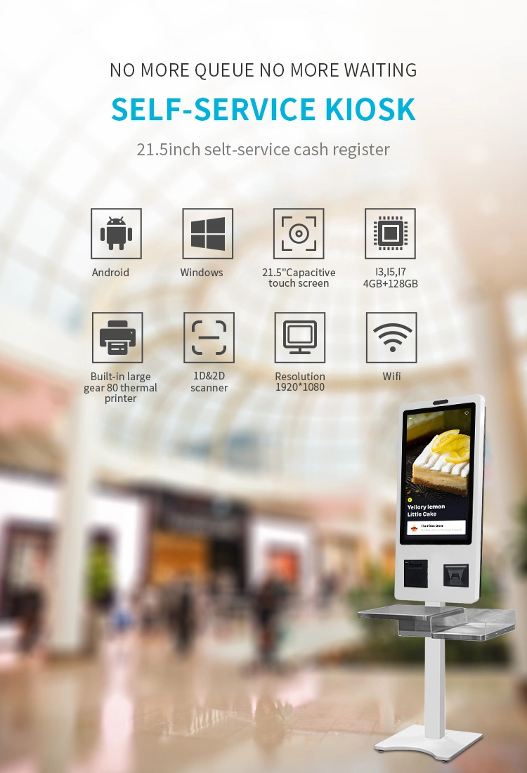 21,5 24 27 32 43 Zoll Selbstbedienungszähler Touch Bildschirm Self-Service Check-outs Kiosk für Unbemannte Shop