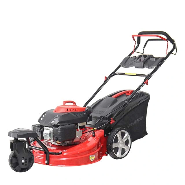 High Power 196cc Steel Deck Gasoline Lawn Mower 3.6kw Brush Cutter with CE Certificate