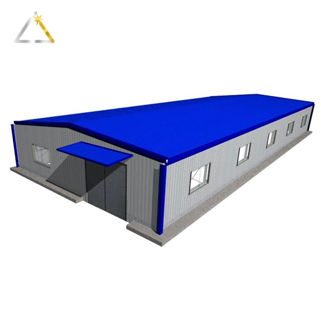 Galvanizado almacenes prefabricados de estructura de acero laminado en caliente la construcción de Galpón Hangar con bastidor de la sección H parte