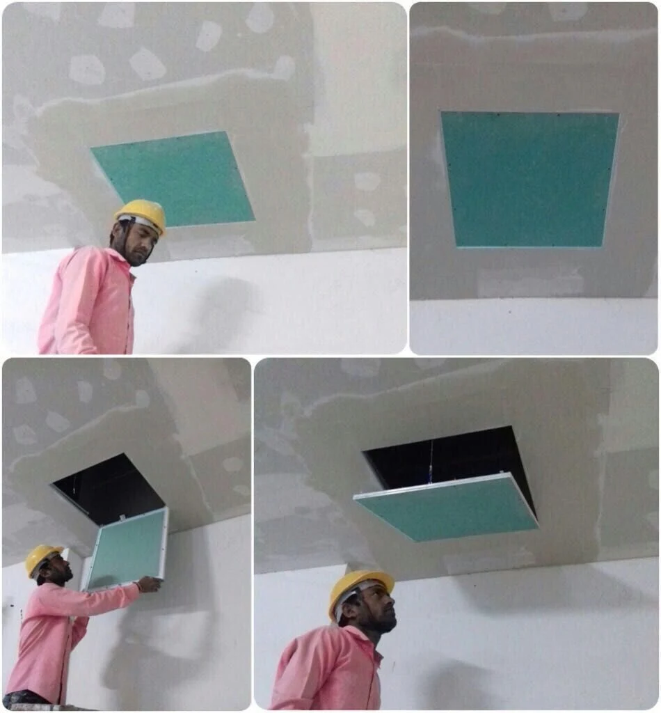 Building Materials with Moisture Resistant Gypsum Board Access Panel