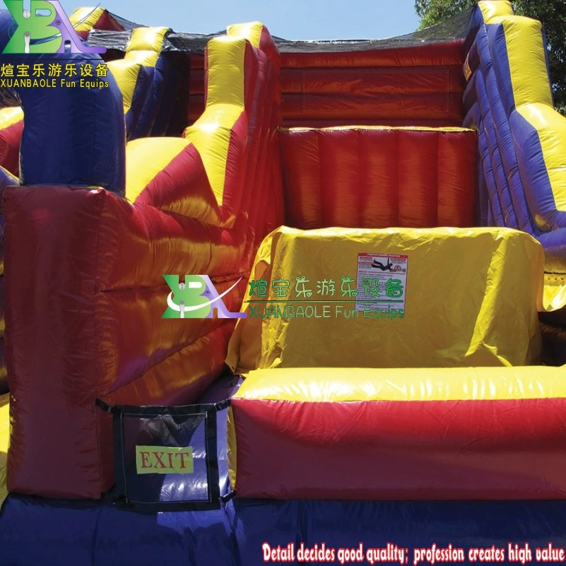 Rocky Rapids Inflatable Leap of Faith Death Drop Foam Pit World Stunt Air Bag Inflatable Cliff Jump for Rentals