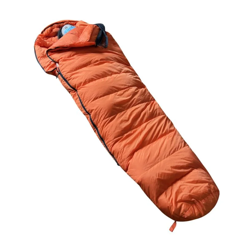 Outdoor Camping Windproof Warm Waterproof Sleeping Bag Mummy Cold Proof Sleeping Bag with Hat