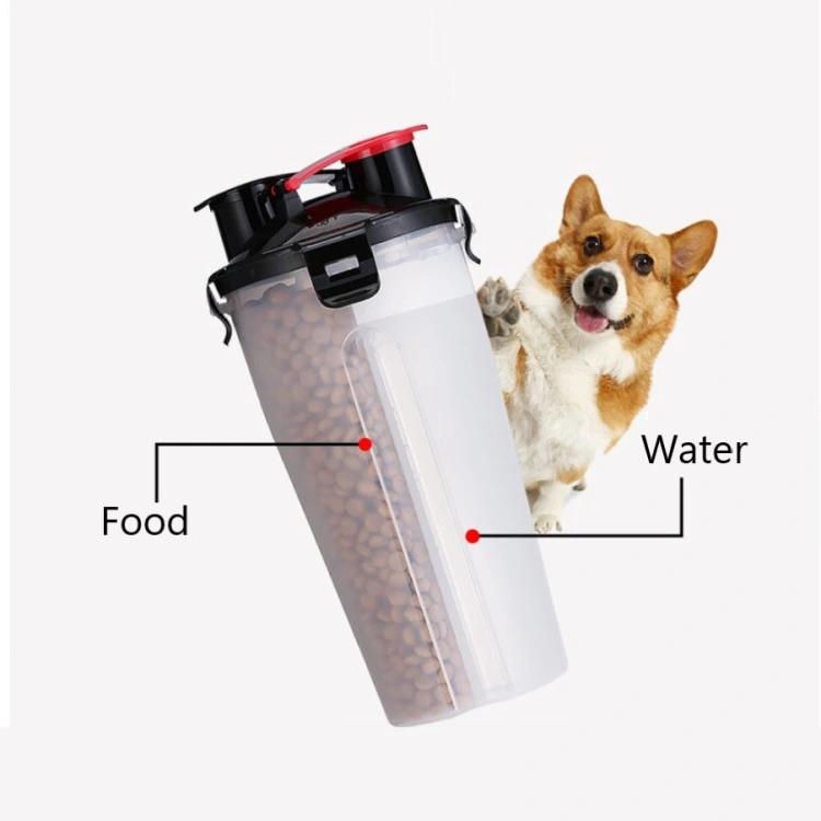 2 in 1 Portable Bottle Pet Bowl Storage Container