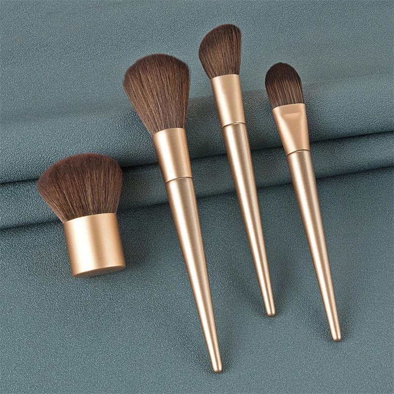 Portátil de alta calidad de pincel de maquillaje 4 PCS Vegan Foundation Brush Pincel Blush Beauty Tools