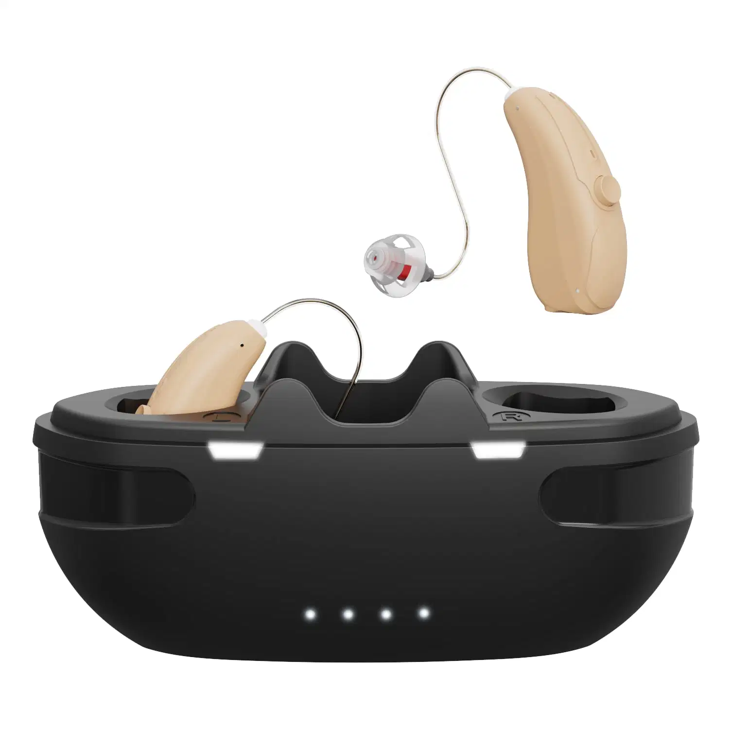 Nuevos productos APP Control dispositivos de audífonos recargables TV inalámbrica Auriculares Música auto-encajable audífonos