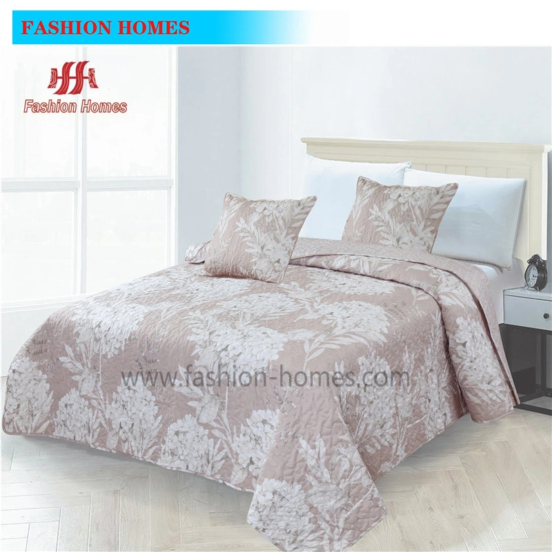 Exquisite Microfiber Printed Quilt Bedspread Coverlets Set