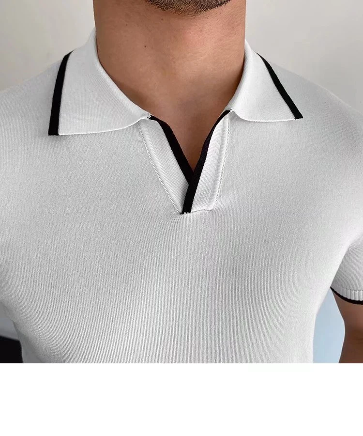 2022 Lapel Men's Knit Business Breathable Comfortable Polo Shirts