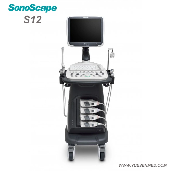 Hospital Medical Trolley 4D Color Doppler Sonoscape S12