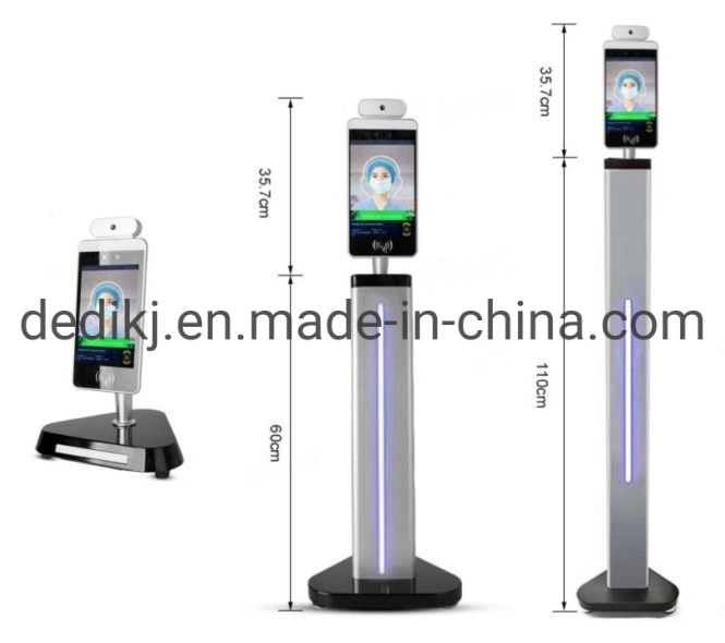 IP 65 New Facial Recognition 8 Inch Digital LCD Screen with Body Temperature Detection for Access Control System