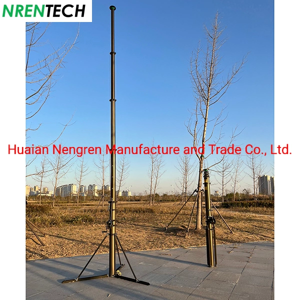 9m Mobile Telescoping Mast for Telecommunication Tower-Manual Operation Mast