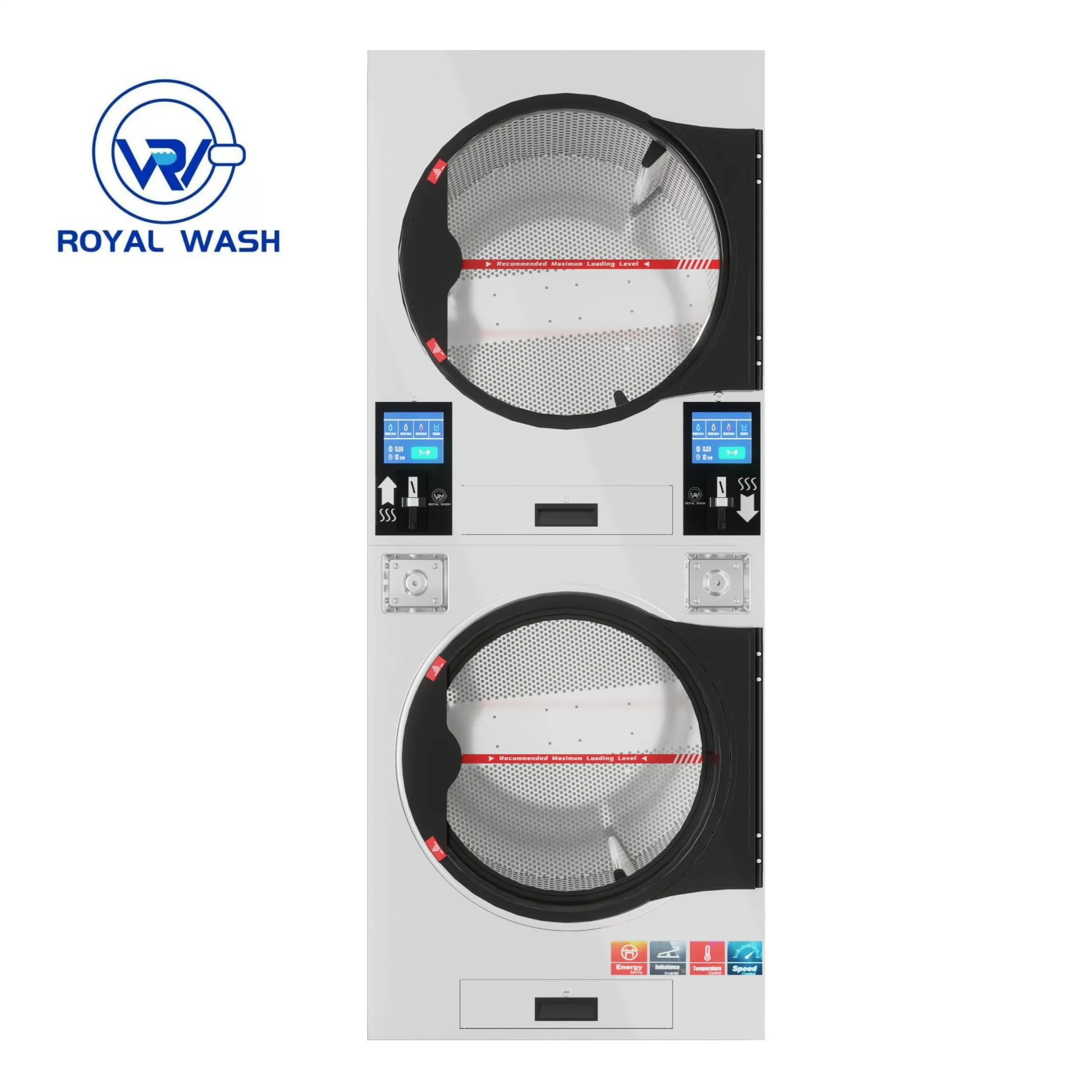 Totalmente automático pila secadora de tambor Industrial profesional de lavandería comercial Para lavandería automática