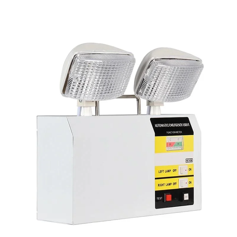 Luz de salida de evacuación de emergencia LED de foco doble 2x3w montada en pared