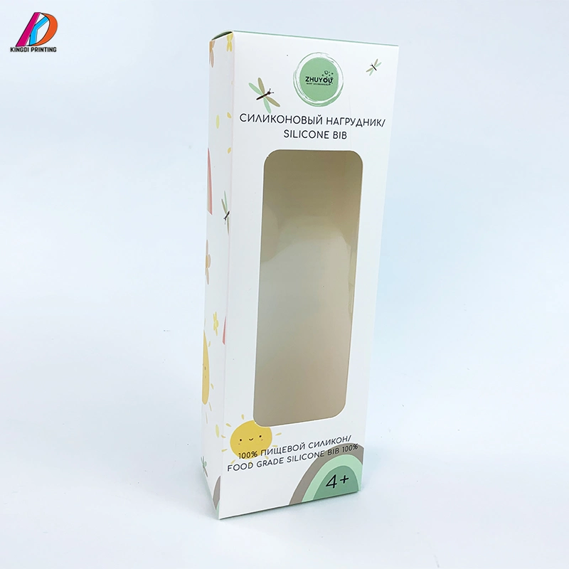 La impresión personalizada de cartón plegado de papel Caja con ventana PVC transparente