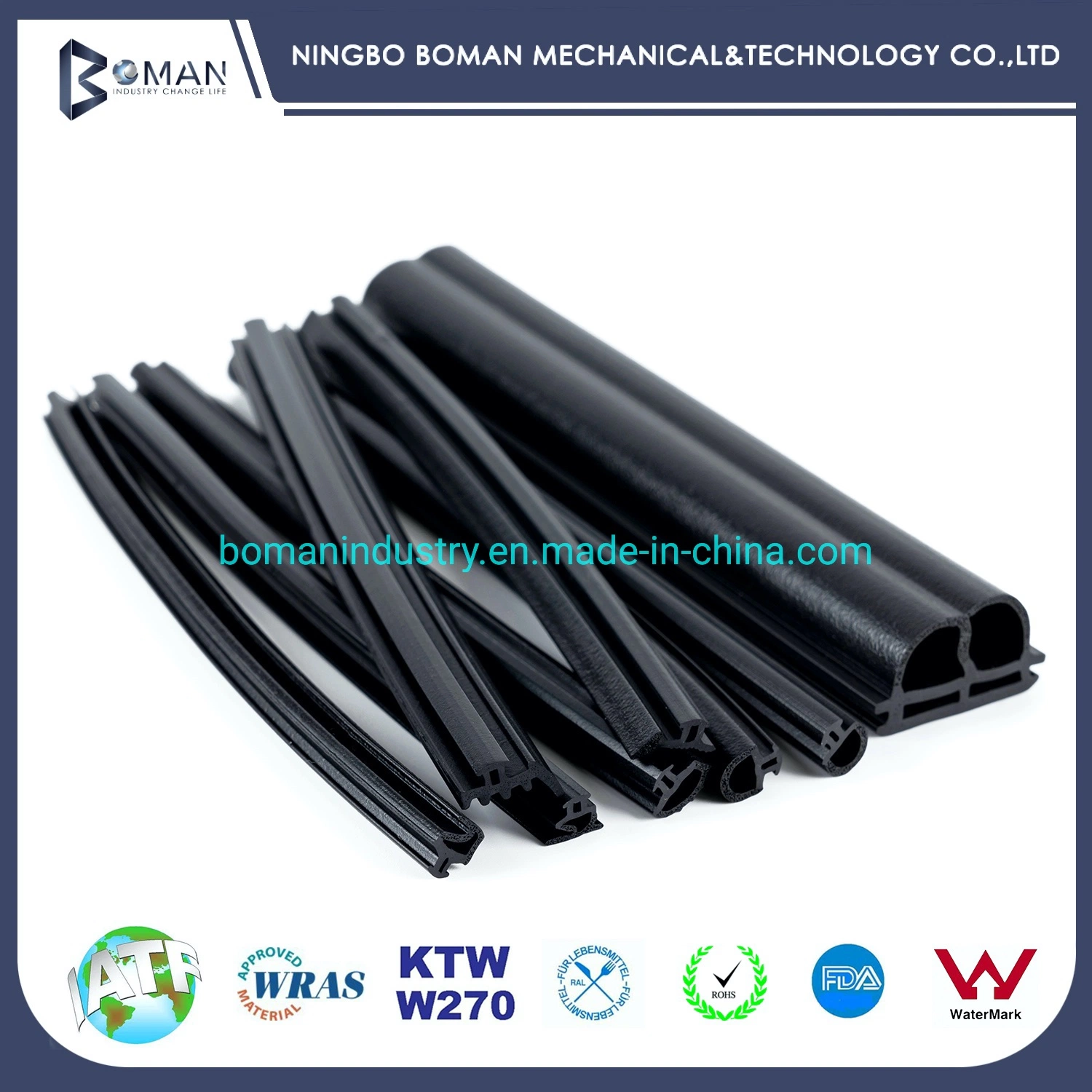 Rubber Cord Customize PVC Silicone EPDM Rubber Weather Seal Strip for Aluminum Frame