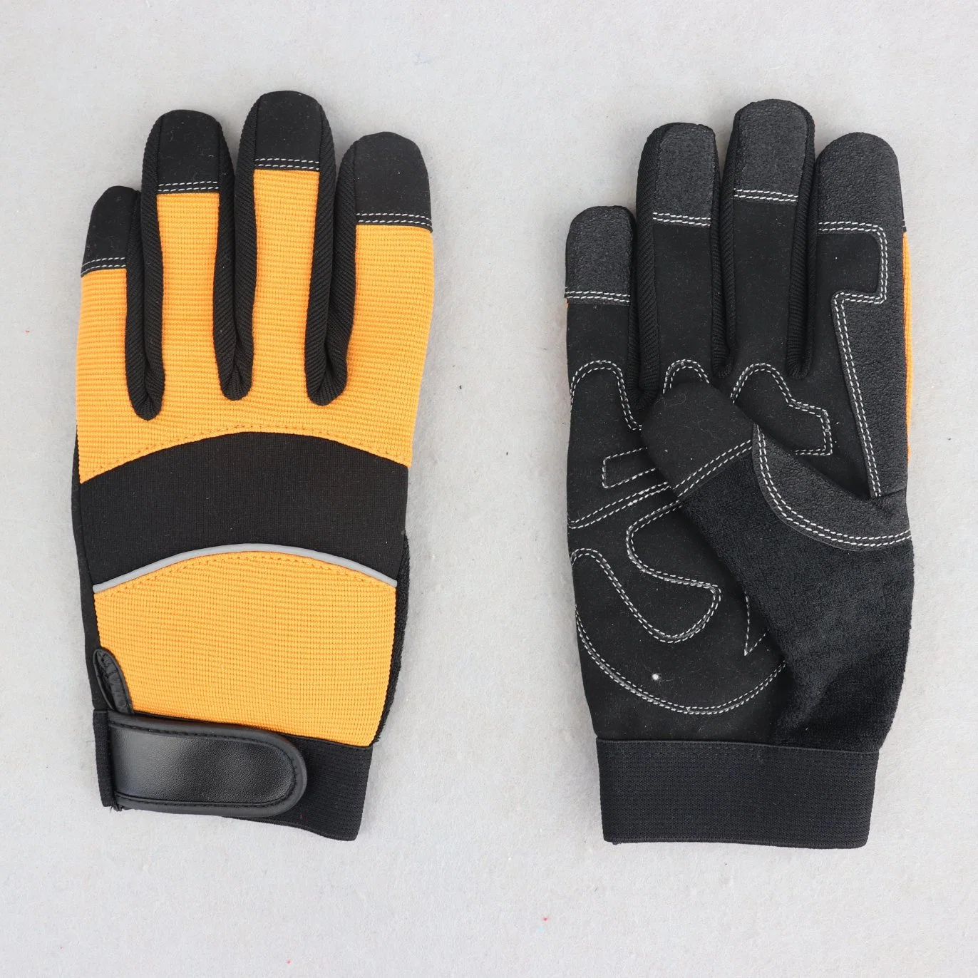 Micro Fiber Padded Palm Anti- Slip Patch Palm & Fingers Mechanic Glove