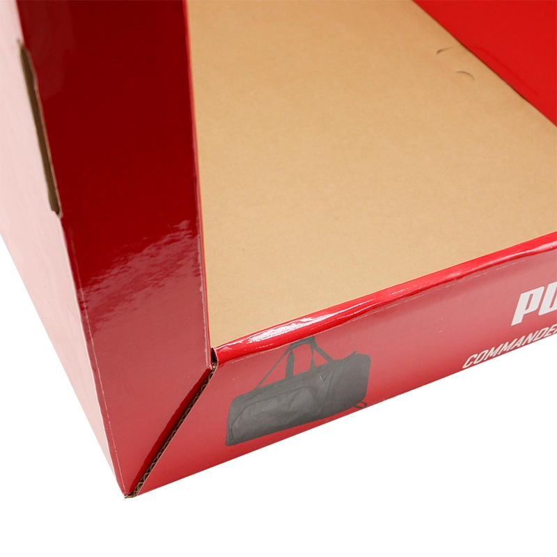 Paper Material Packaging Red Color Puma Bags Display Box