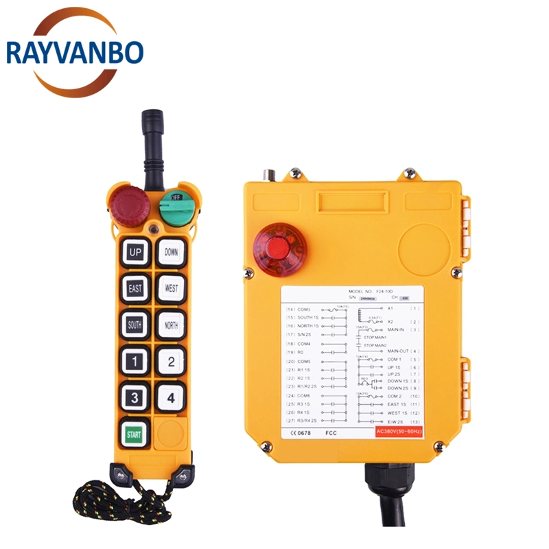 Power Hoist Wire Rope Electric Hoist Crane with Wireless Remote Control Joystick F24-10d