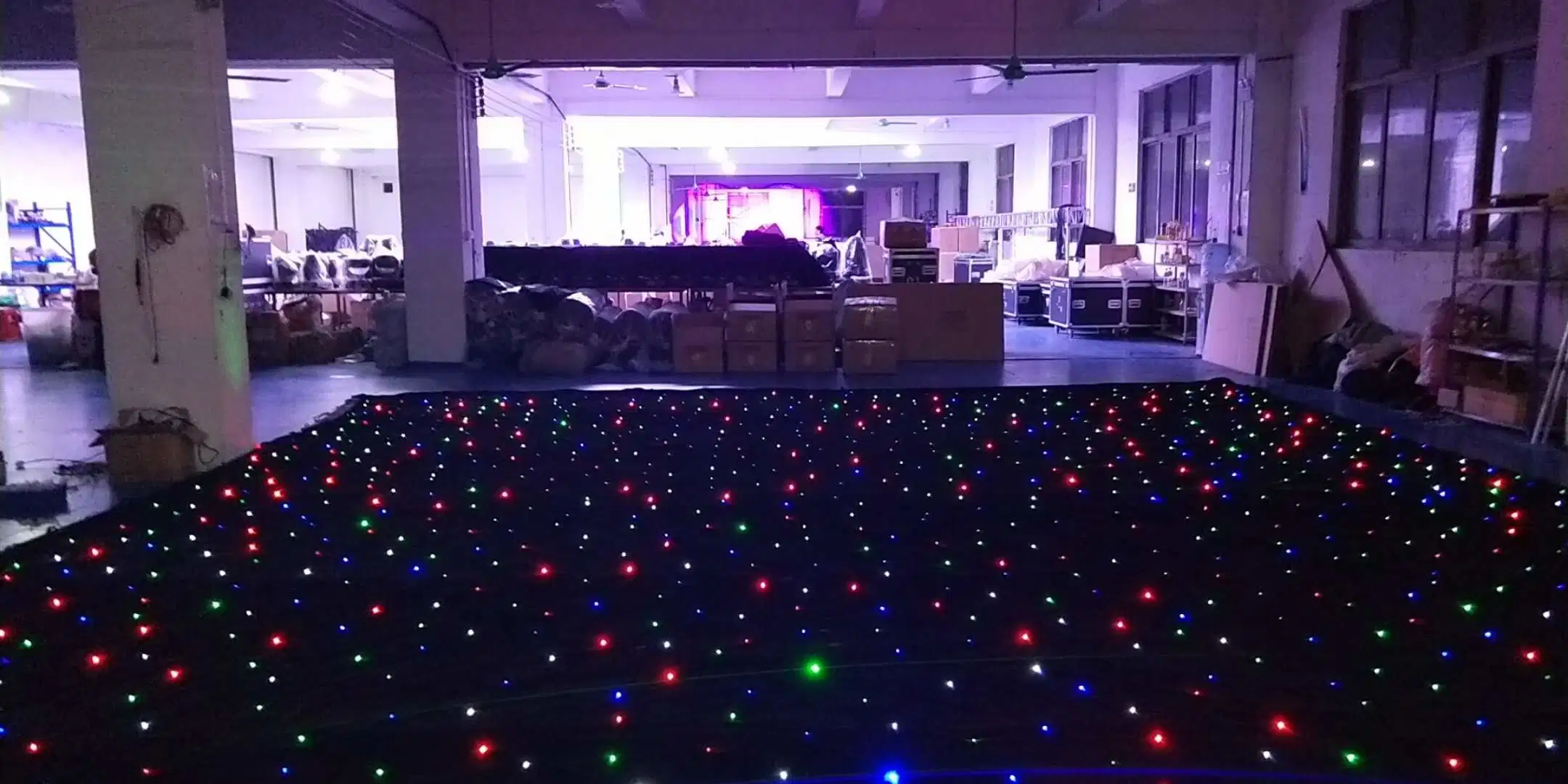 Decoración Festival telón de fondo LED luces RGBW Cortina iluminado por las estrellas